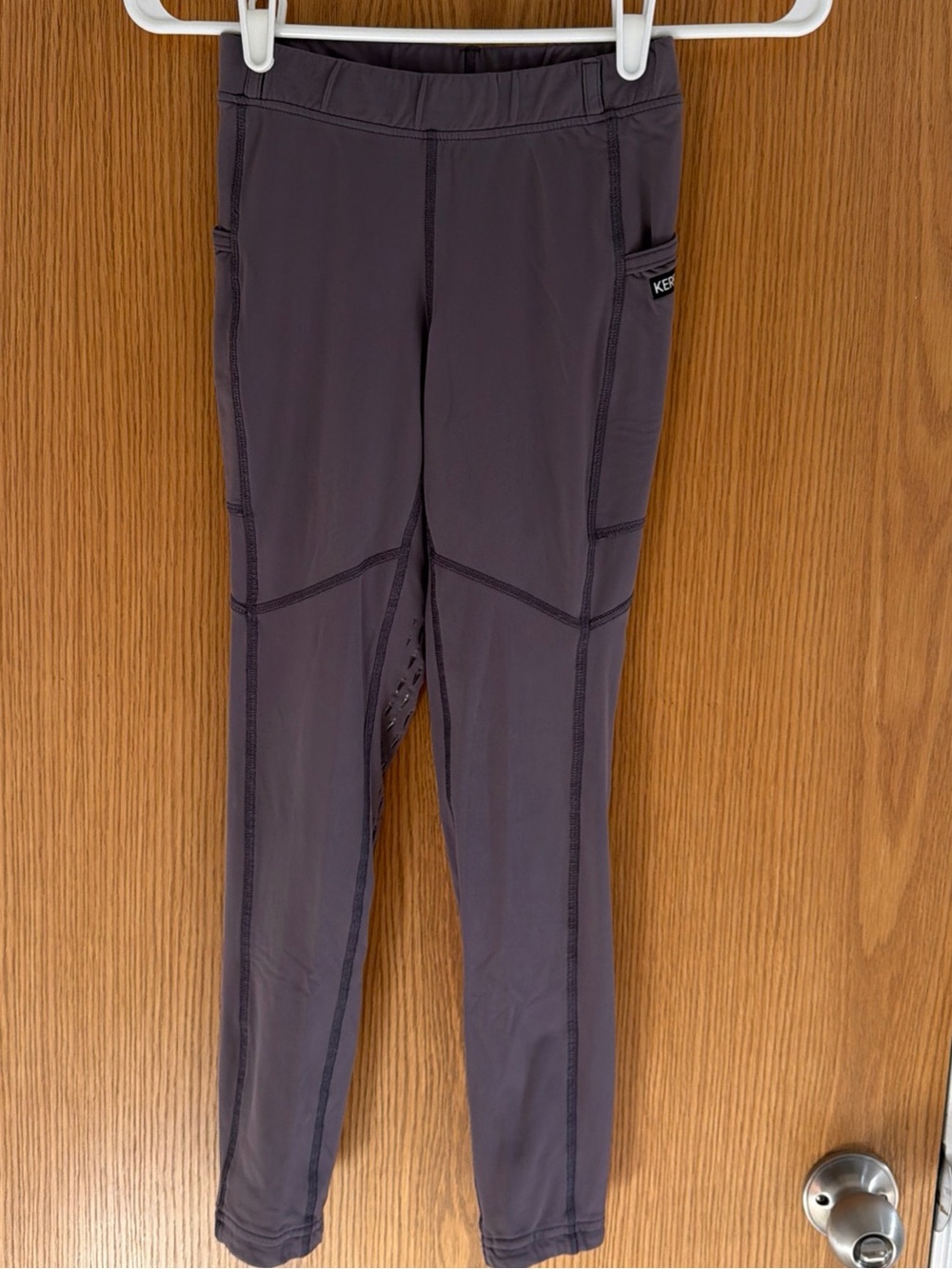 Kerrits Women’s Purple Full Length Grip Riding Tights Leggings Side Pockets